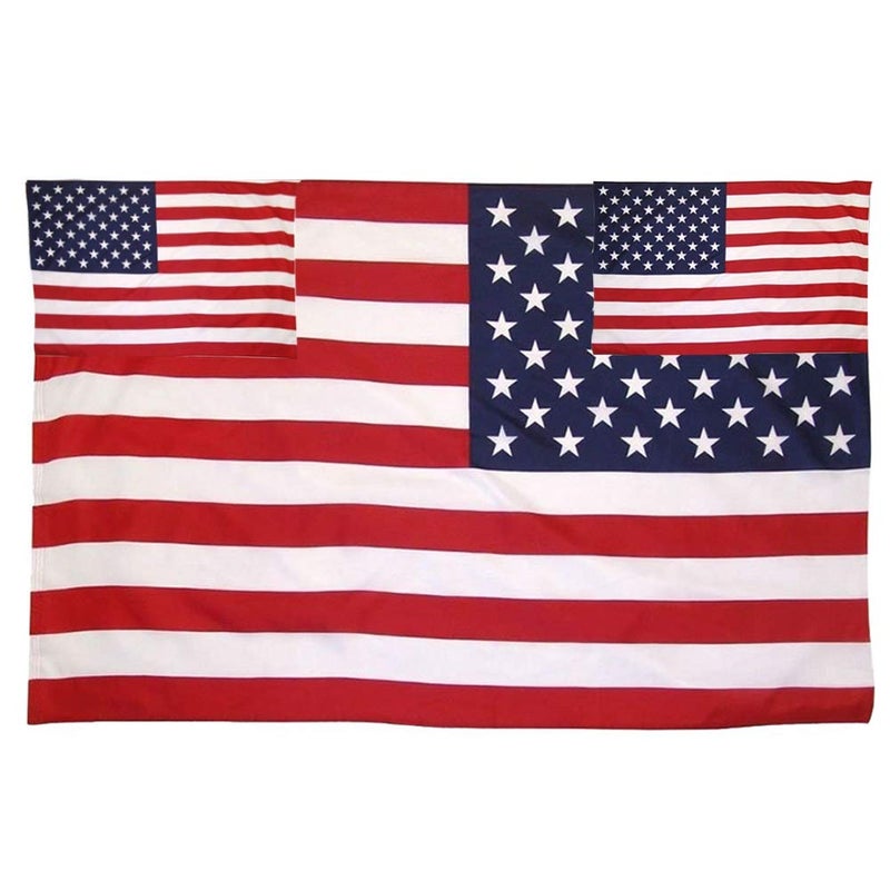 FUTUREPLUSX American Flag Cape, Wearable USA Flag Costume Outfit with Sleeves Classic Flag, 2 Differents Wearing Methods - Image 4